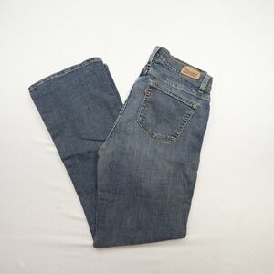 Levis 529 Curvy Boot Cut Jeans Womens Size Actual 31 to 33x31 Blue Flap Stretch